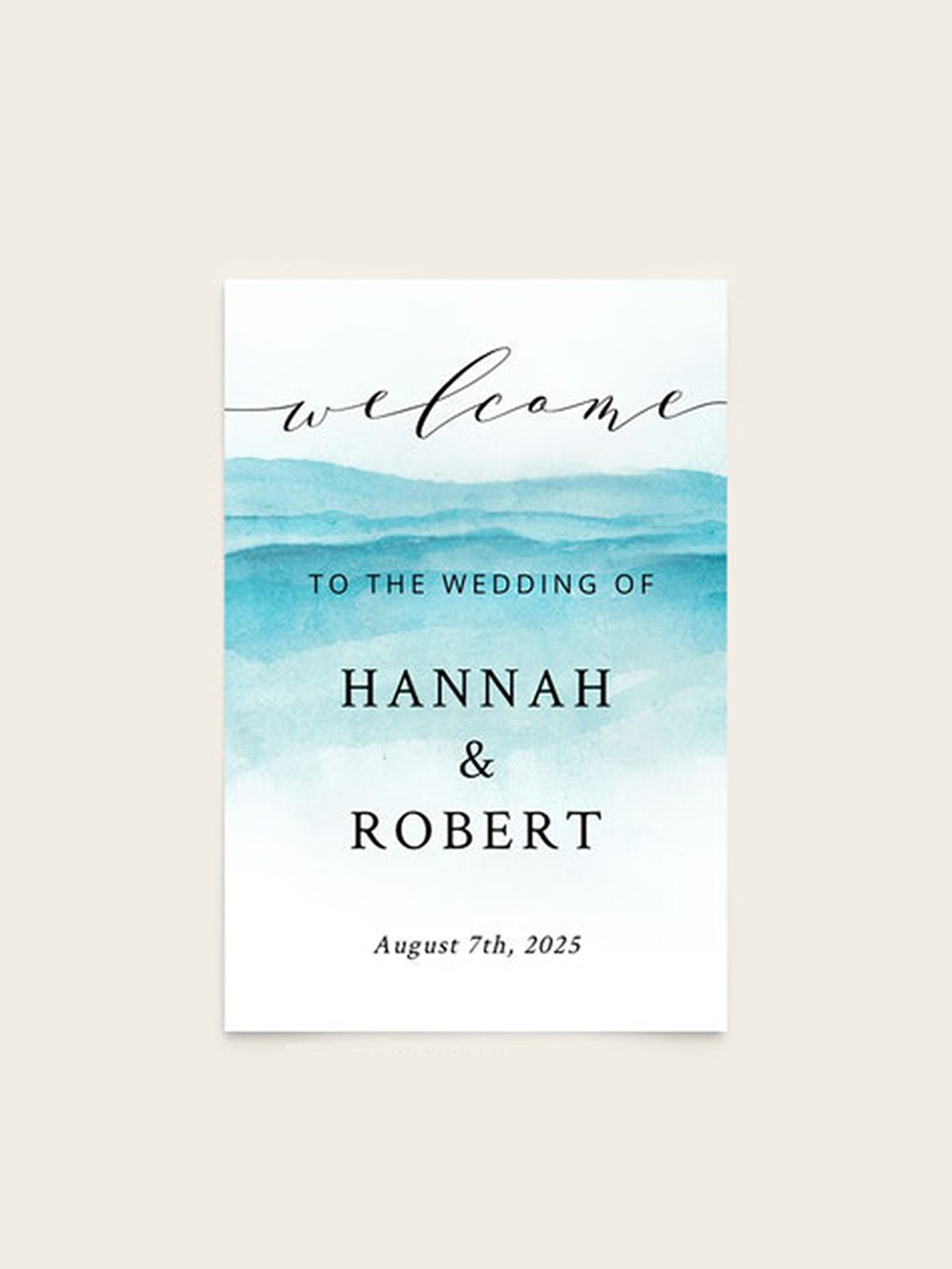 Beach Wedding Welcome Sign PVC Welcome Decorative Sign